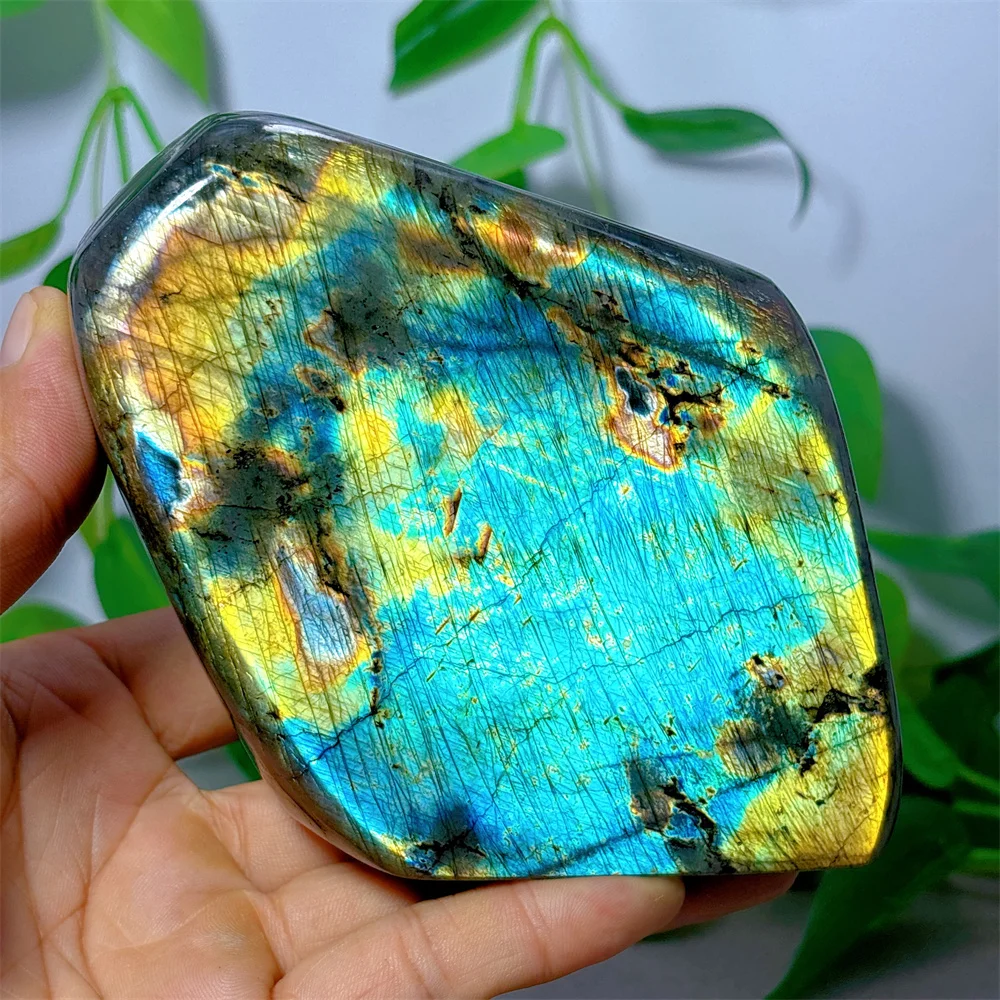 Rainbow Labradorite Free Form Crystal Natural Stone Quartz Minerals Home Decoritems Reiki Garden Lucky Love Gifts Energy Healing