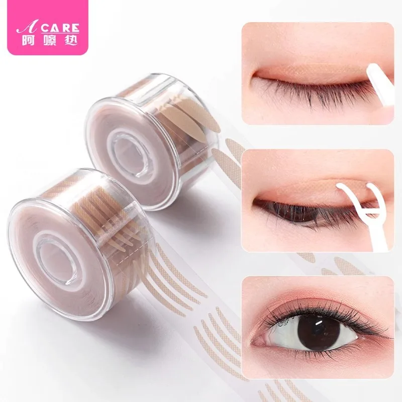 DX01/Double eyelid stickersA1PQ0-Wide Eye Beauty เทปเหนียวธรรมชาติที่มองไม่เห็นเครื่องมือลูกไม้ตาข่าย Reel แคบแบบพกพาง่าย