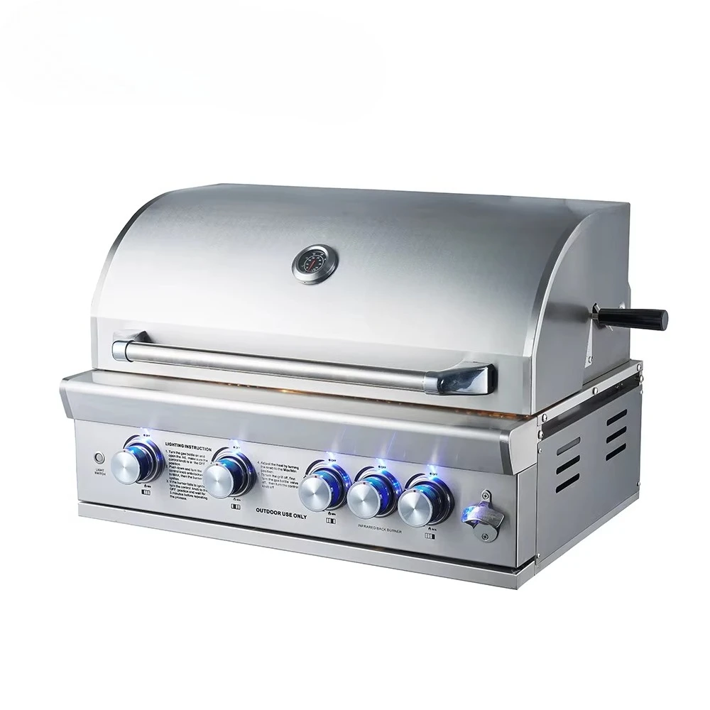 Rotisserie for Home and Commercial Commercial Luxury Stainless Steel Gas BBQ Grill Custom Burners Tabletop with