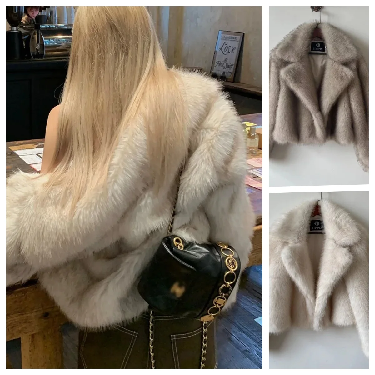 Luxury Brand Autumn Winter Fur Coat Women Short Lazy Wind Fox Fur Jacket Cropped Fluffy Casaco De Pele Feminino