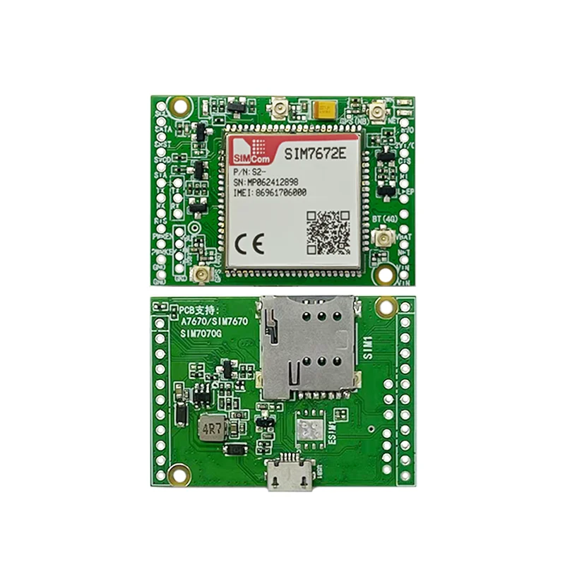 SIMcom SIM7672E SIM7672E-MNGV SIM7672E-LNGV CAT1 çekirdek kurulu, Qualcomm çip, destek veri + GNSS (isteğe bağlı) ses olmadan.