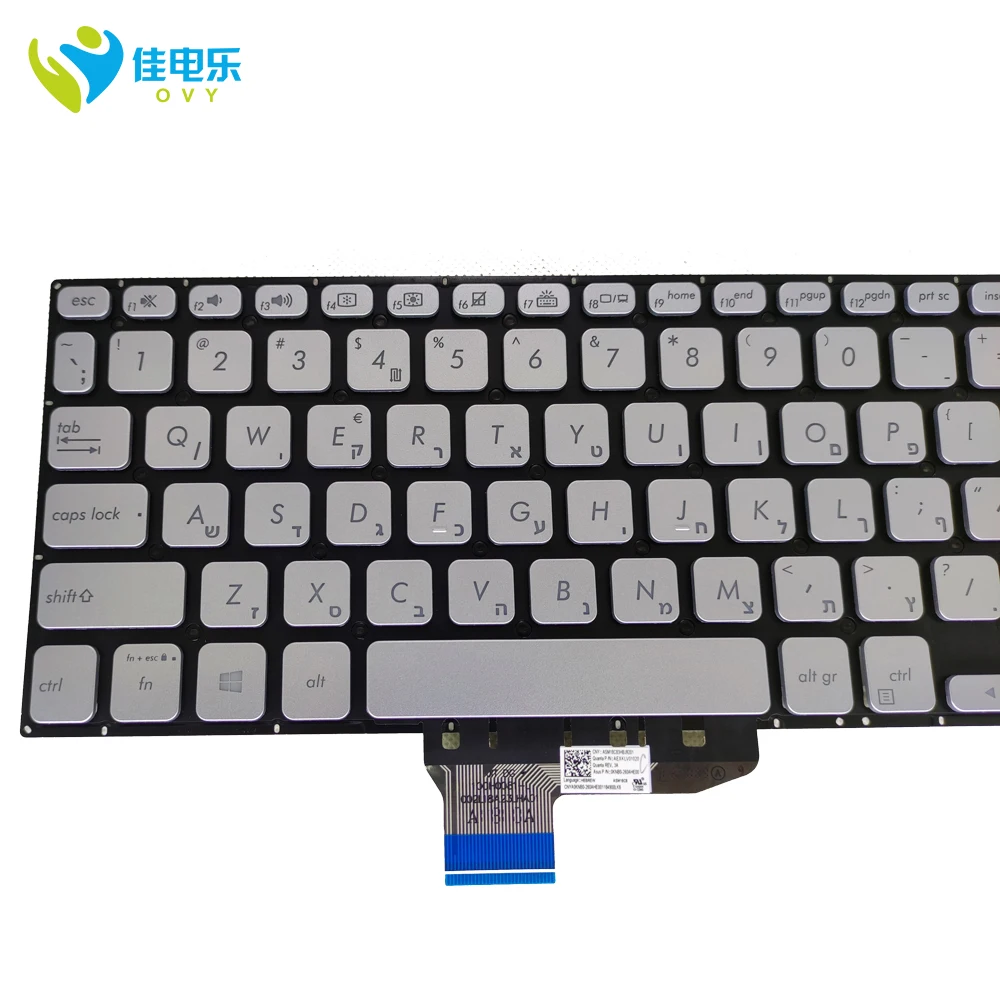 Imagem -06 - Teclado Retroiluminado para Asus Vivobook Japonês Hebraico Coreano X430 S430 X430fn X430ua S430fa S430u Notebook pc Teclados com Retroiluminação