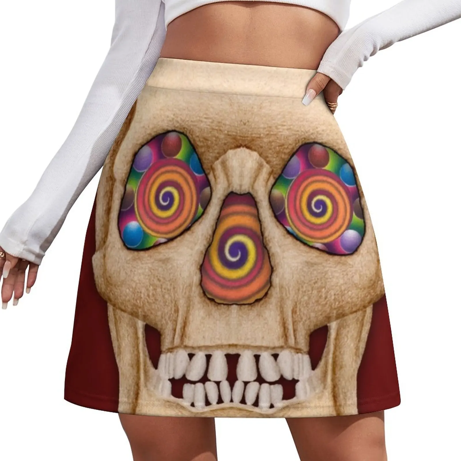 

Spiral skull Mini Skirt novelty in clothes skirts summer 2025 woman Mini Skirt