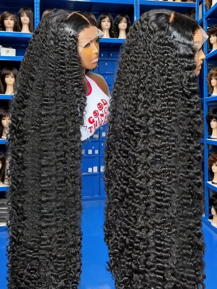 

Jerry Curly 13x6 HD Lace Front Human Hair Wig Preplucked 300% High Density Water Wave Lace Frontal Wigs 40 42 Inch Remy Hair Loose Deep Wave 13x4 Full Lace Wigs for Black Women Natural Hairline