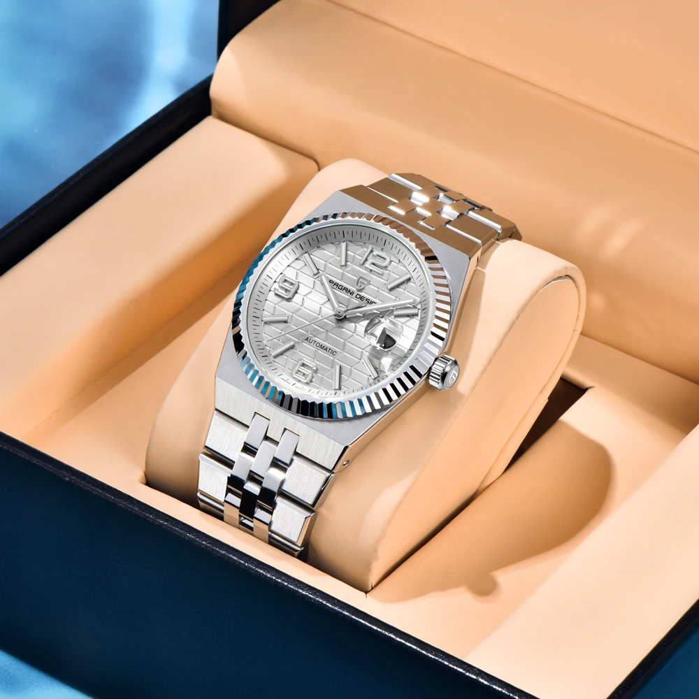 PAGANI DESIGN 2025 new men's watch retro automatic mechanical watch men's gift gift box Sapphire 027 stainless steel men's watch