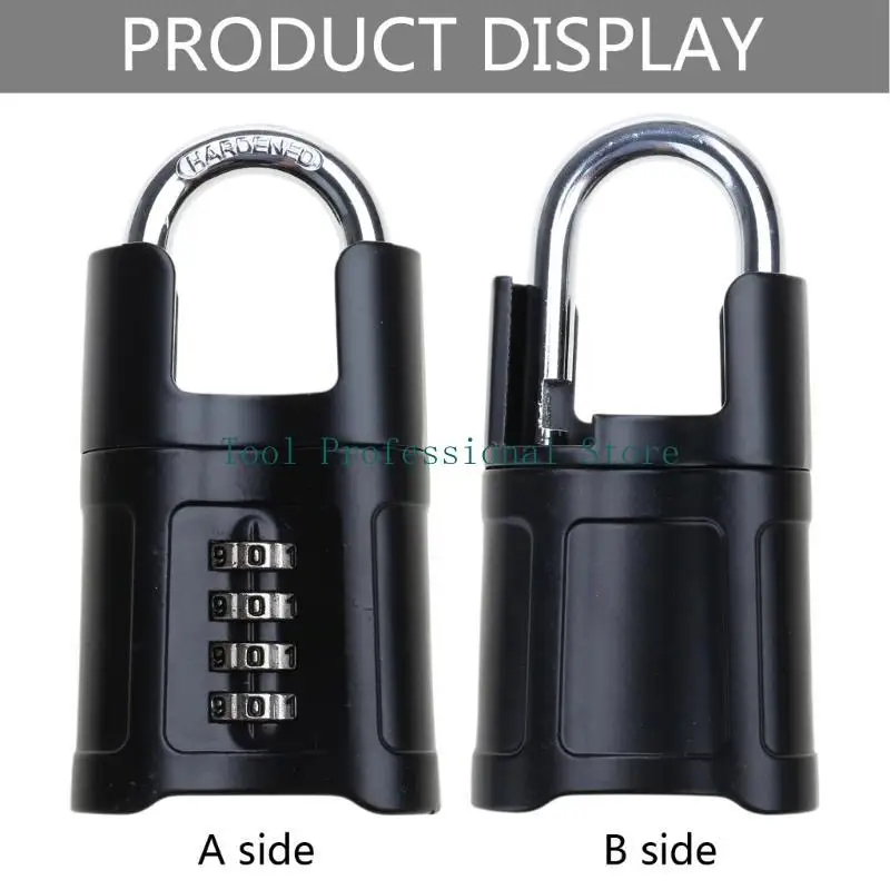 57QF 4 Digit Combination Lock Outdoor Safely Code Lock Heavy Duty Combination Padlock Weatherproof Gym Locker Lock Enduring