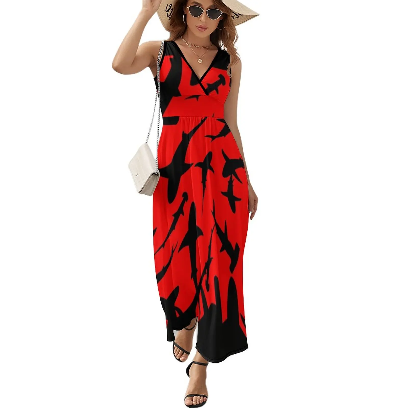 Sharks Sleeveless Dress women's summer jumpsuit woman dress dress summer 2023 women dress women summer