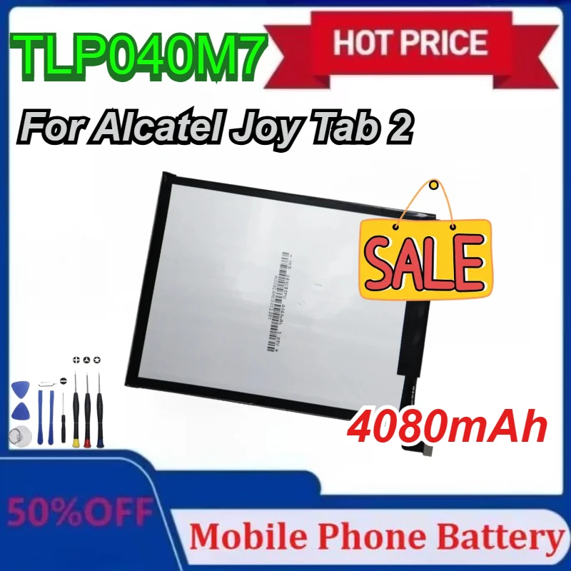 

New 4080mAh Mobile Phone Battery for Alcatel Joy Tab 2 TLP040M7 with Tools