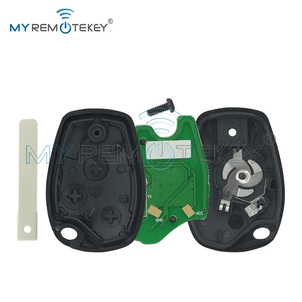 Clé télécommande PCF7946/7947, modèle ASK, pour Renault Clio Kangoo Master Modus Twingo 2006 2007 2008 2009 2010 433 Mhz, sans logo