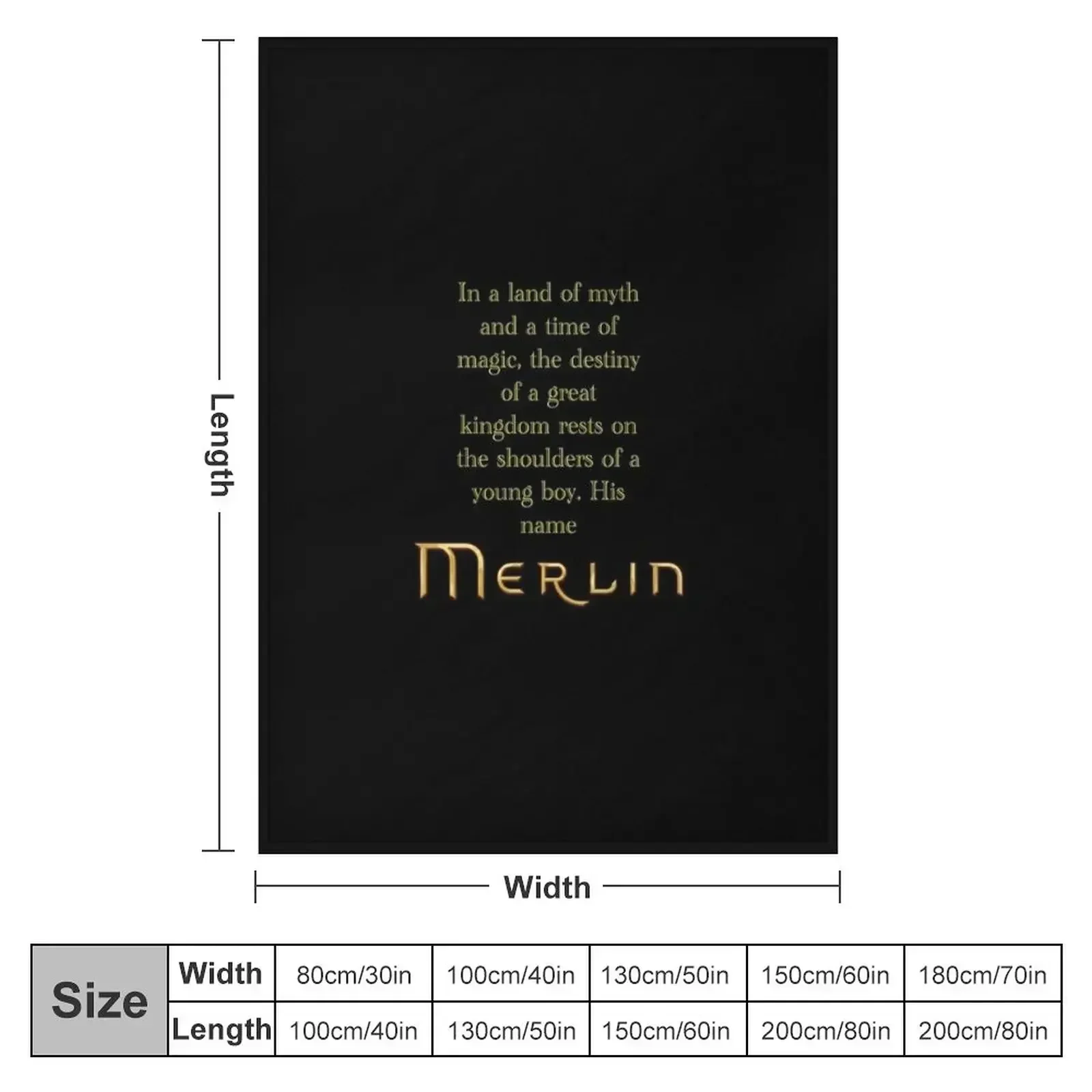 Merlin Intro Throw Blanket couch cozy soft plush fuzzy picnic outdoor blanket
