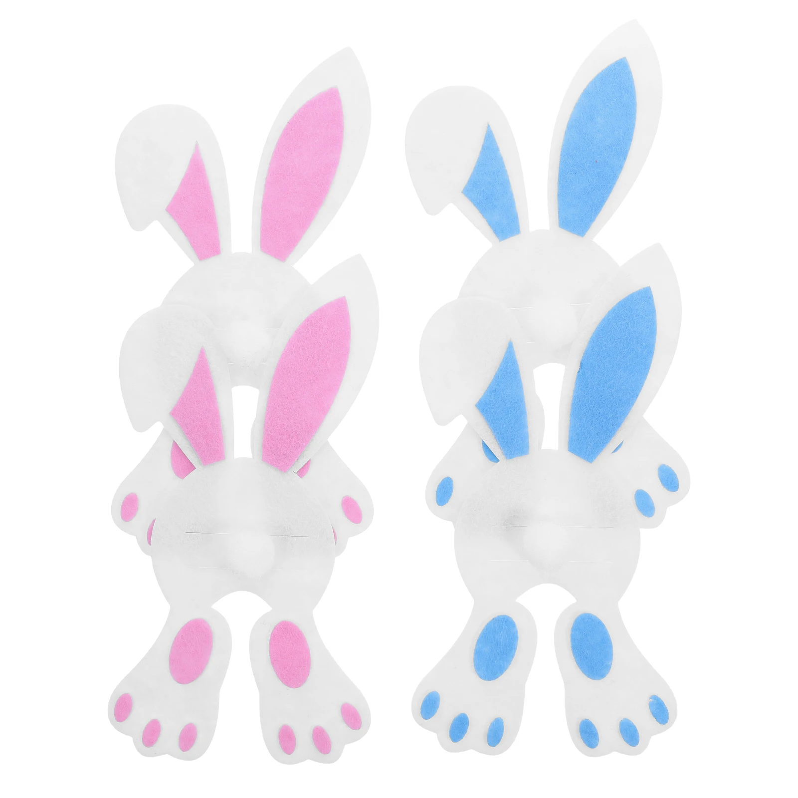 

4 Pcs Easter Bunny Holder Felt Material Easter Cutlery Holder Bunny Utensil Bag Design Kitchen Bar Utensil Storage