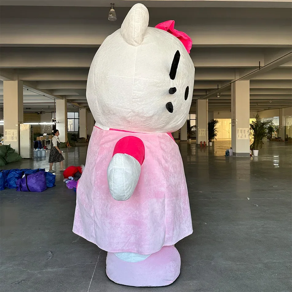 Miniso ديزني مرحبا كيتي نفخ القط زي التميمة الكبار شخصية كرتونية دعوى هدية عيد ميلاد أحداث الحفلات لا بطارية #3