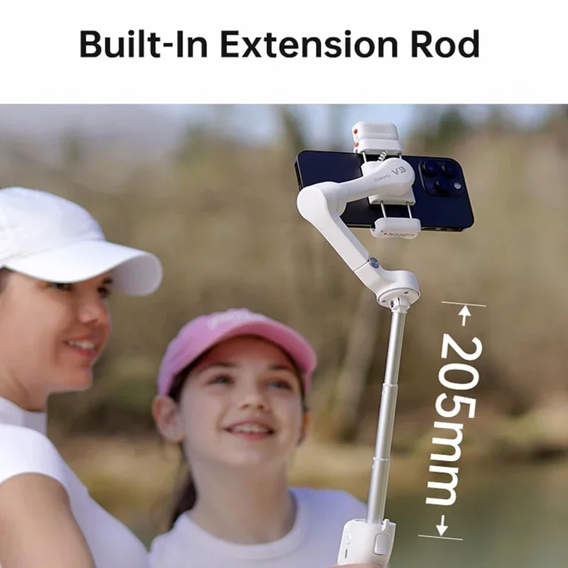 Hohem iSteady V3 الهاتف الذكي استقرار Ai تتبع الوجه 3-Axis الهاتف Gimbal استقرار المدمج في Selfie عصا آيفون 16/سامسونج