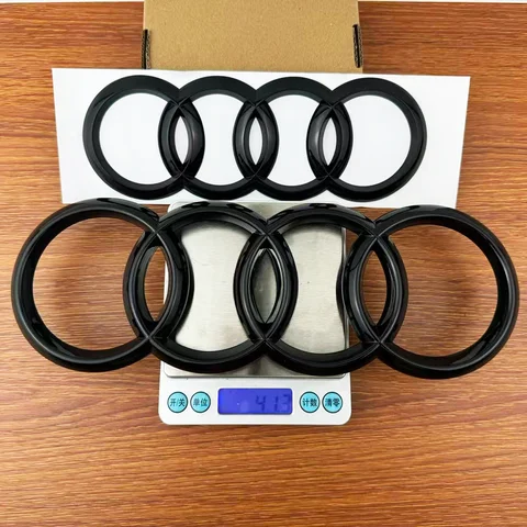4 Rings Logo ABS Car Front Hood Emblem Bonnet Badge Rear Trunk Badge For Audi A3 A4 A5 A6 A7 A1 Q2 Q3 Q5 Q7 Q8 TT Sline Quattro