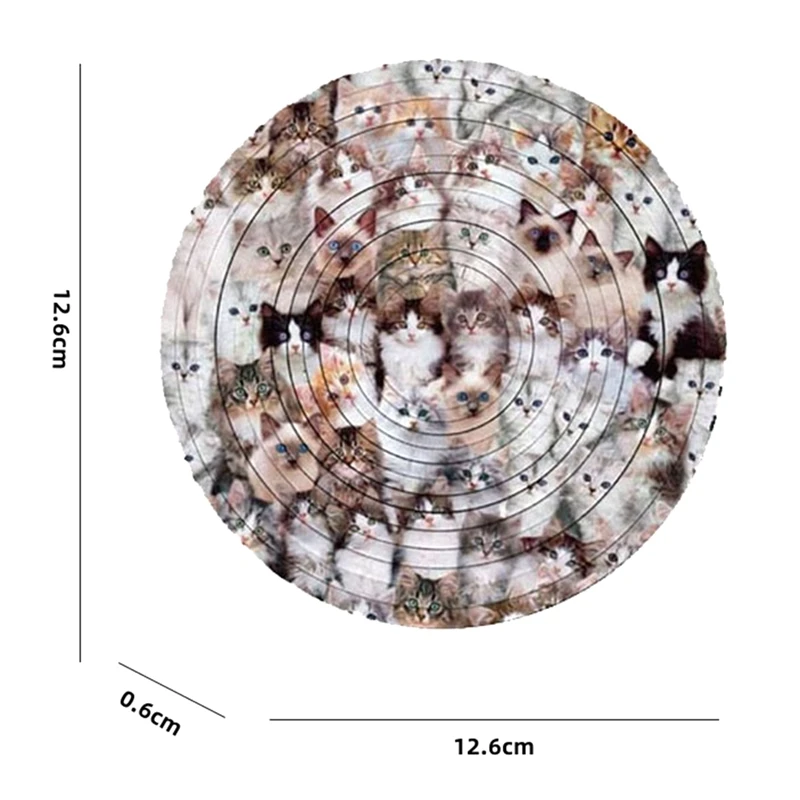 Brinquedo quebra-cabeça circular dupla face para crianças, quebra-cabeça rotativo, rotação dimensional de 360 graus presentes de Natal