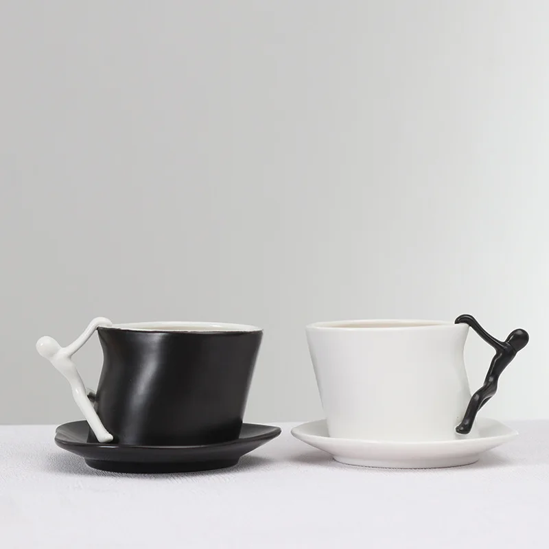 

Solid Color Irregular Ceramic Water Cup Home Afternoon Tea Couple'S Coffee Cups Internet-Famous High-Aesthetic Office Mug