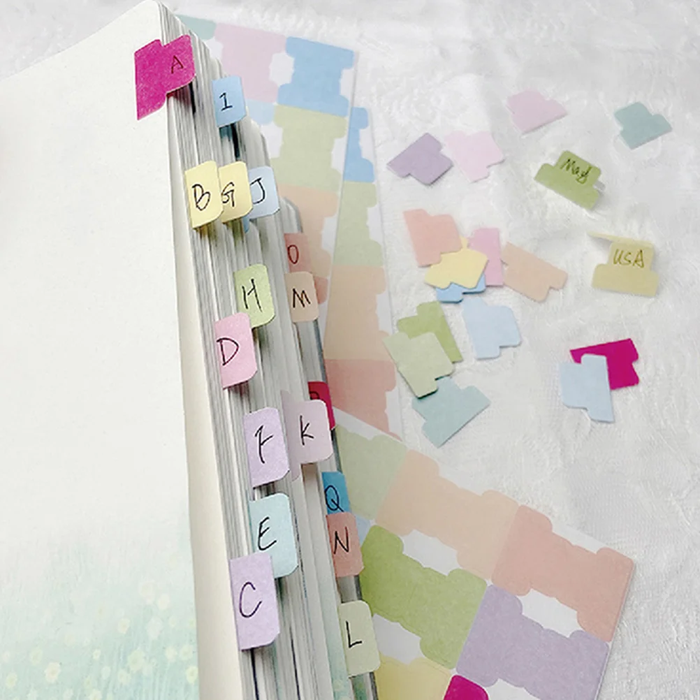20 Sheets Book Tabs for Annotating Books Adhesive Labels Index Banner Bookmark Sticky Page Markers