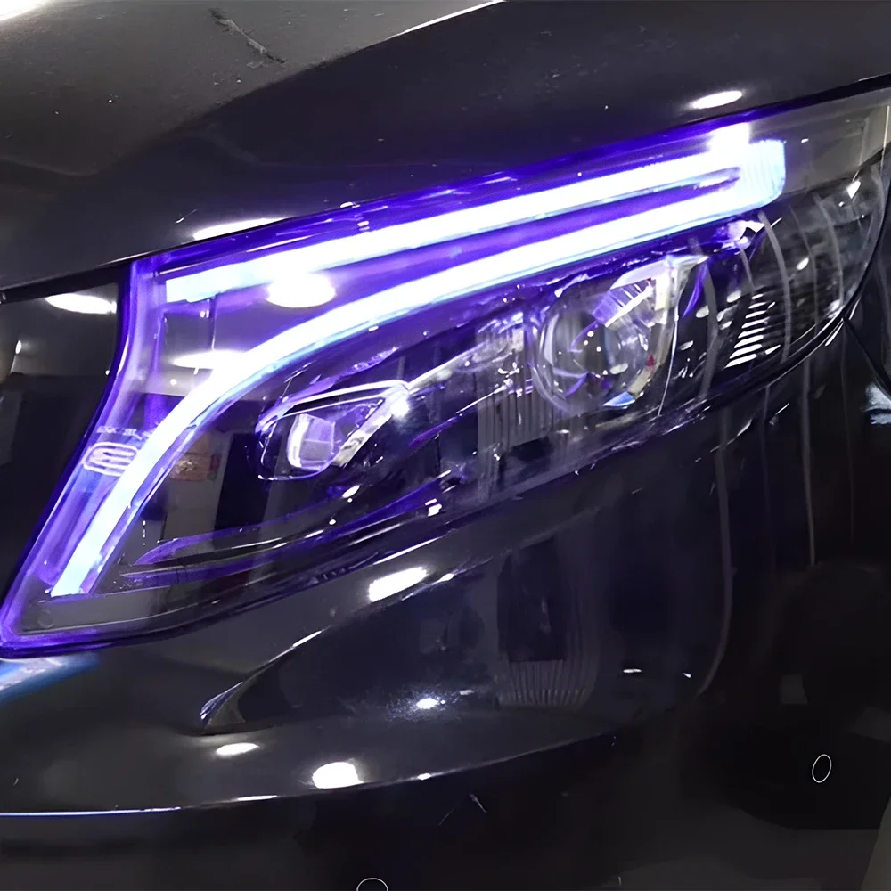 For Mercedes-Benz Vito W447 V250 V260 V300 2016-2023 Automatic Headlights LED Front Lamp Assembly Upgrade Dual Lens Projector