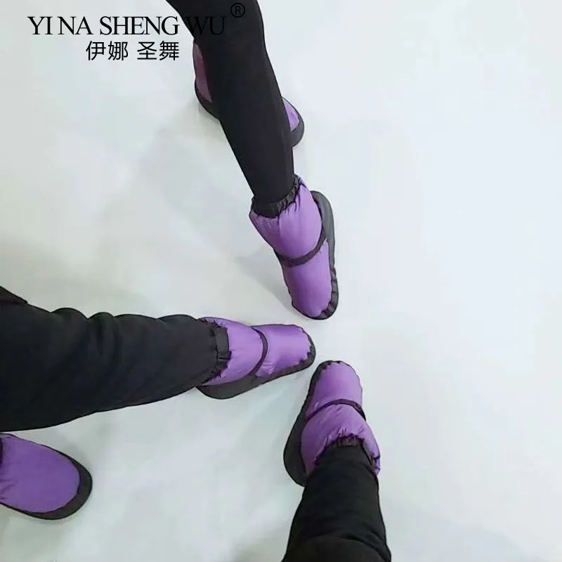 Girls Winter Ballet National Dance Shoes Adults Modern Dance Boot Cotton Warm-up Exercise Warmer Ballerina Shoes