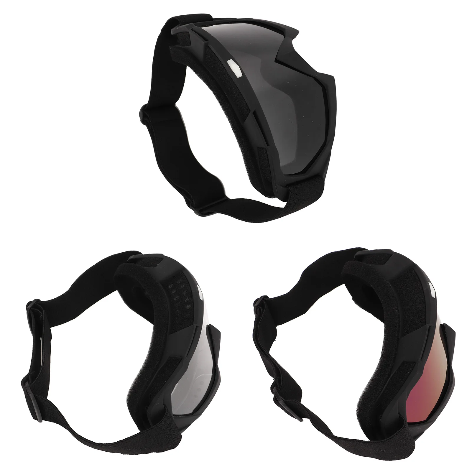 แว่นตาสกีกลางแจ้ง แว่นตากีฬา ปั่นจักรยาน ขี่มอเตอร์ไซค์ แว่นตากันลม แว่นตาปั่นจักรยานออฟโรด แว่นตาป้องกันฝุ่น กรอบสีดำด้าน แว่นตาสำหรับเล่นสกี