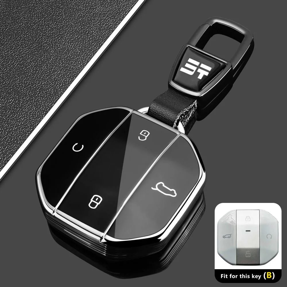 حافظة مفاتيح السيارة من البولي يوريثان لـ Jetour Freer Freedom T2 Freer Traveller T1 2025 + غطاء عن بعد شل المفاتيح فوب ملحقات مضادة للخدش #1