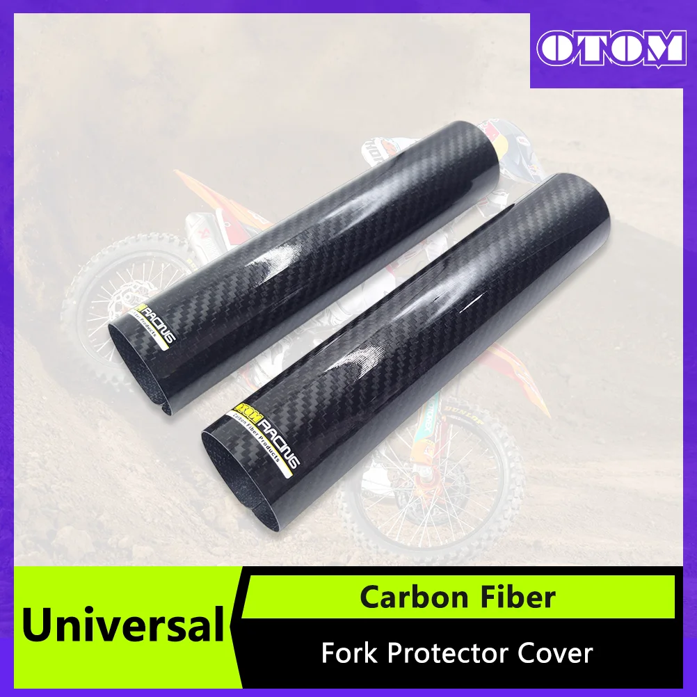 

Защитная передняя вилка мотоцикла, крышка трубки вилки, защита из углеродного волокна 50-58 мм, регулируемая для HONDA KTM YAMAHA KAWASAKI RMZ