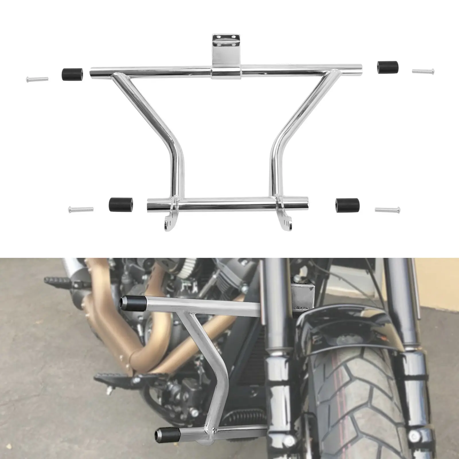 Front Engine Guard Crash Bar For Harley Fat Boy Sport Glide Breakout Softail Slim Heritage 2018-2024 2022 Motorcycle Accessories