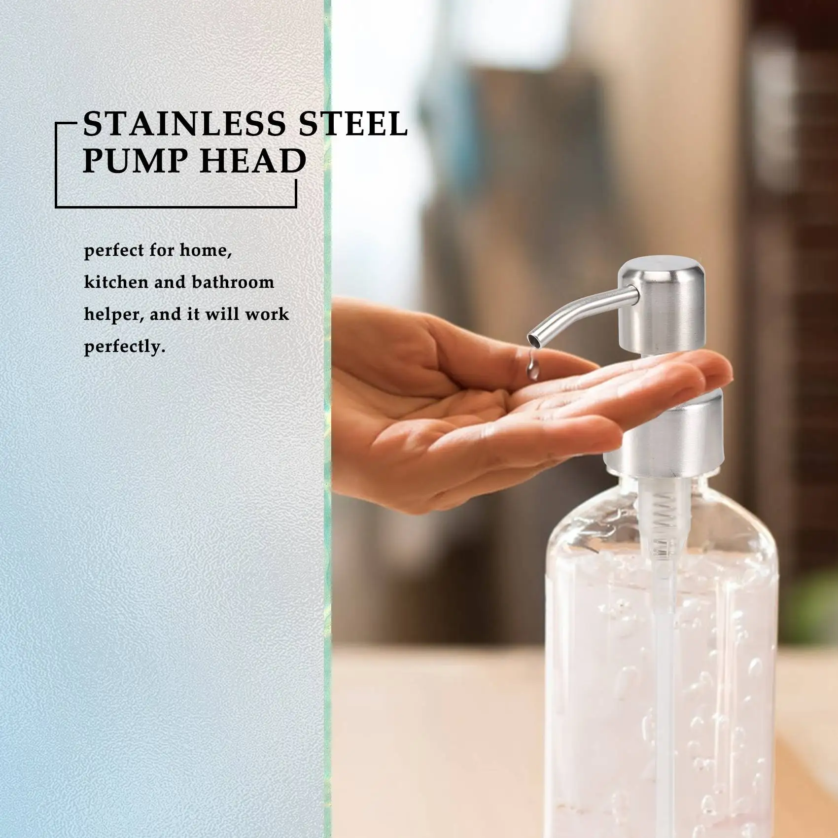 

A008 5 шт., сменный насос для мыла из нержавеющей стали, 28 зубьев, металлические насадки для бутылок, головка дозатора лосьона