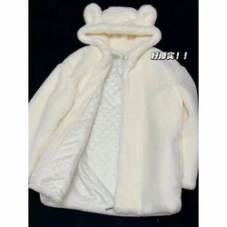 Design Sense Lamb Wool Thick Coat for Women Niche Furry Small Cotton Jacket Cotton Jacket