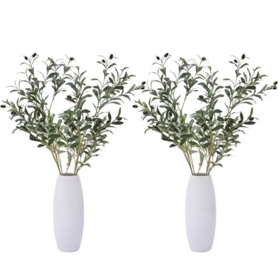 

Искусственные ветви оливы 39 дюймов для ваз, имитация растений, зеленые стебли с листьями, искусственные ветви оливкового дерева, декор для дома, для интерьера