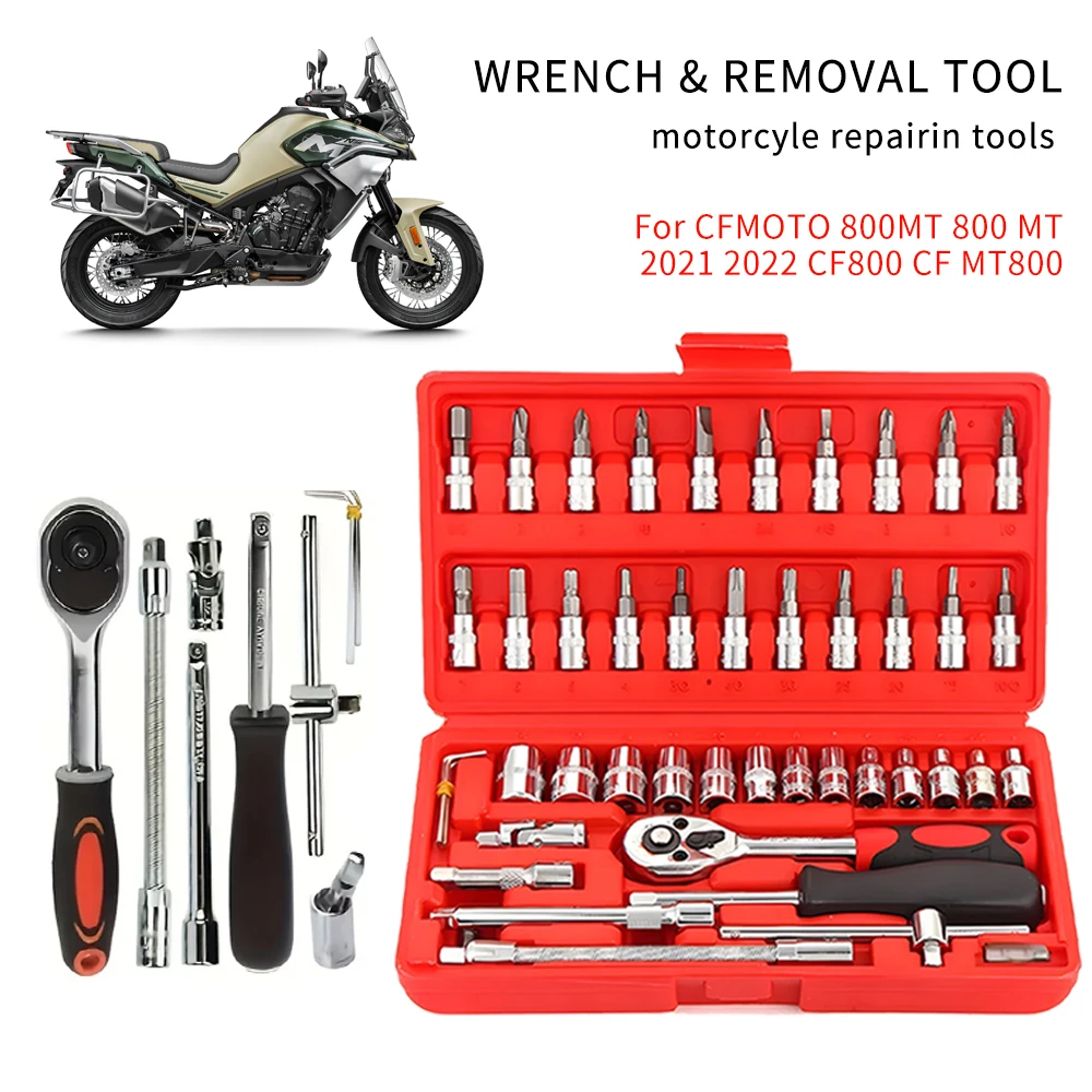 For Harley Davidson Sportster 883/1200 XL883/XL1200  Wrench & Removal Tool, Ratchet Wrench Key for Motorcycle Repairing Tools