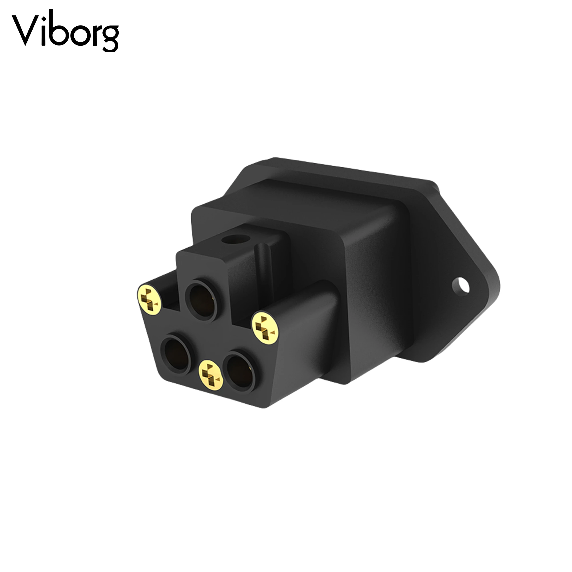 1pc Viborg Hi-End VI20G C20 Power Socket Gold Plated Copper 3PIN Male Power Connector 2A Inlet electrical Receptacle