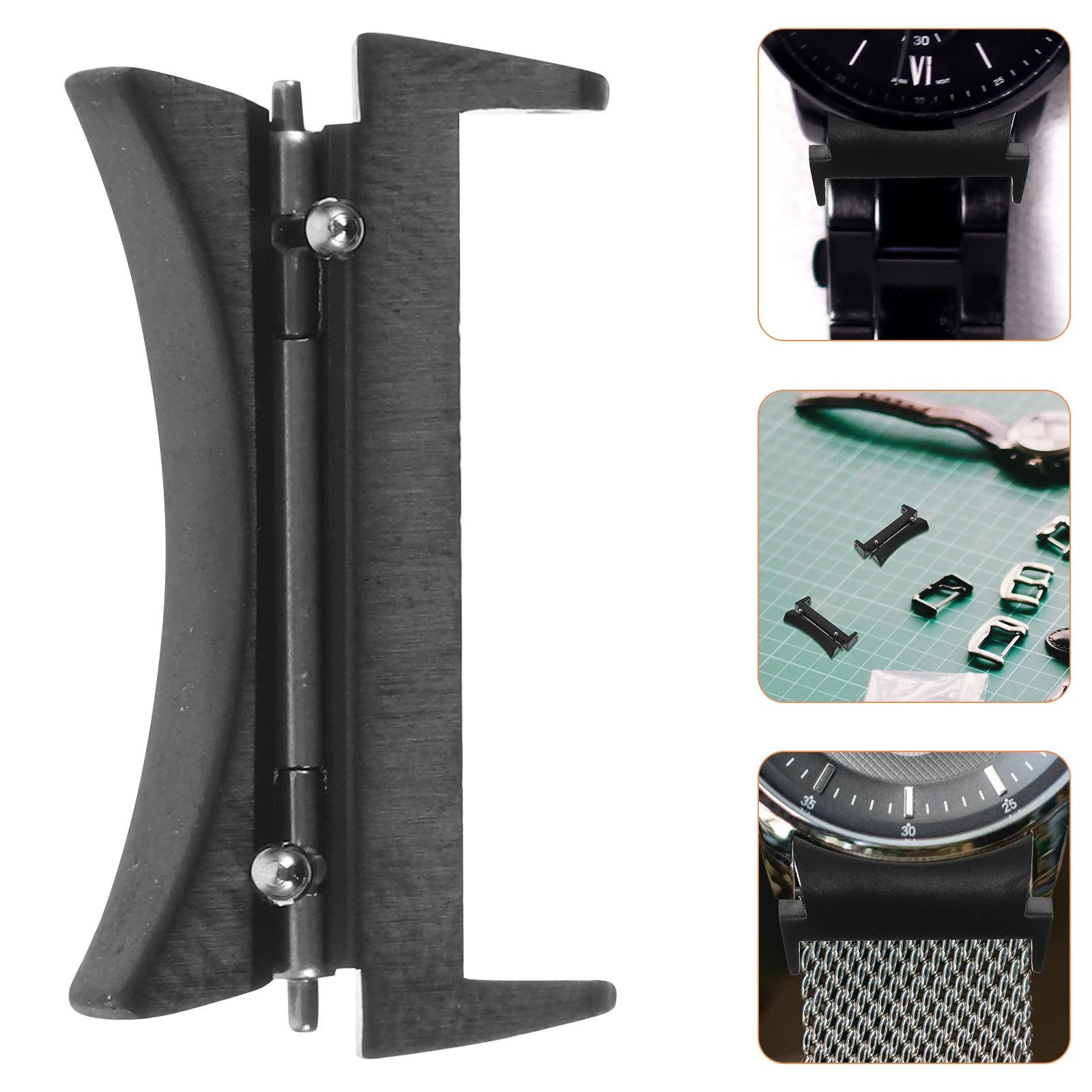 

1Set Watchband Connector Durable Sturdy Professional Watchstrap Connector Easy Install Strong Replacement Accessory