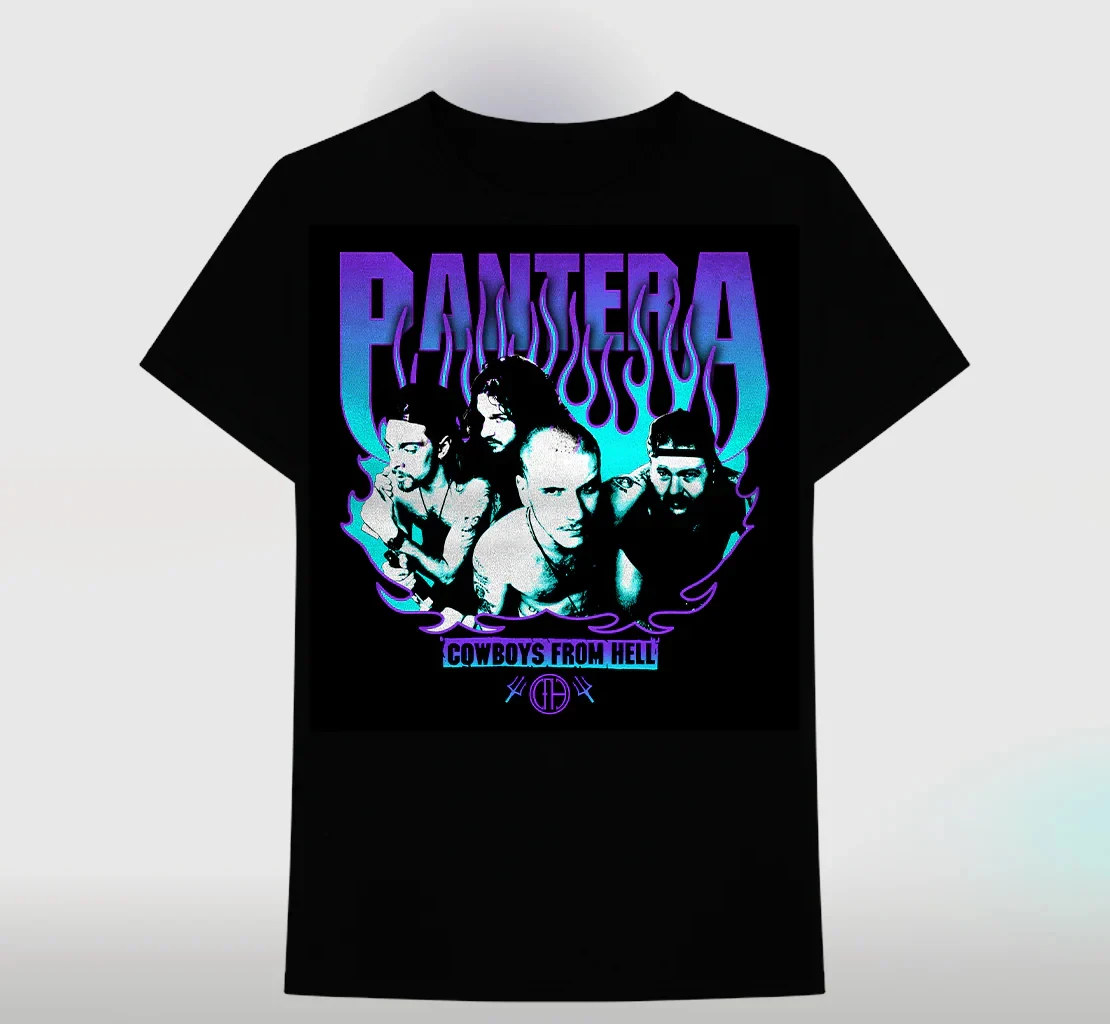 Pantera Flames Band Logo Casual T-shirt Luxury Brand for Men and Women Top 2026 New