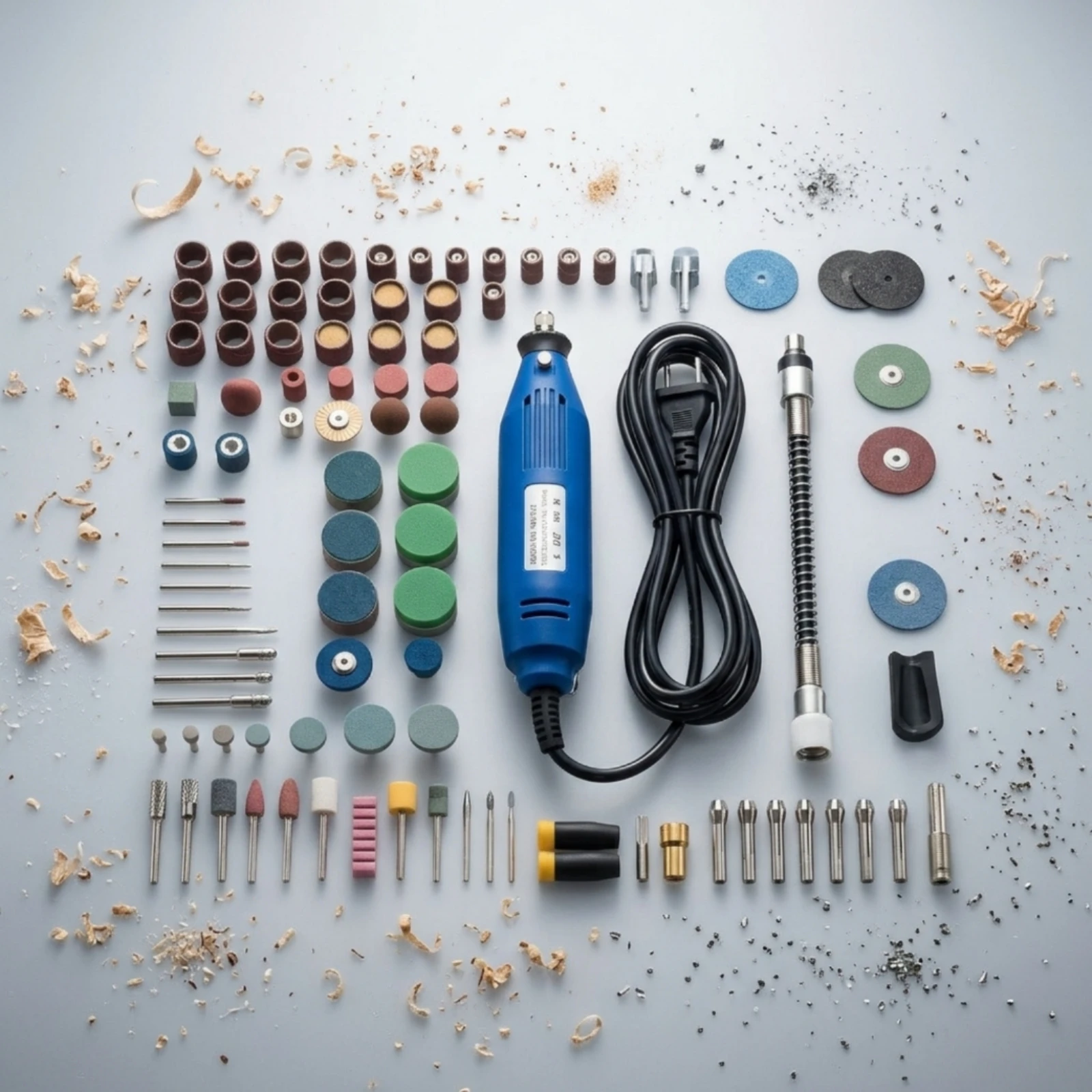 Rotary Tool Kit with Soft Shaft Handheld Electric Rotary Tool Kit Electric Grinder Corded Precision for DIYers, Home DIY