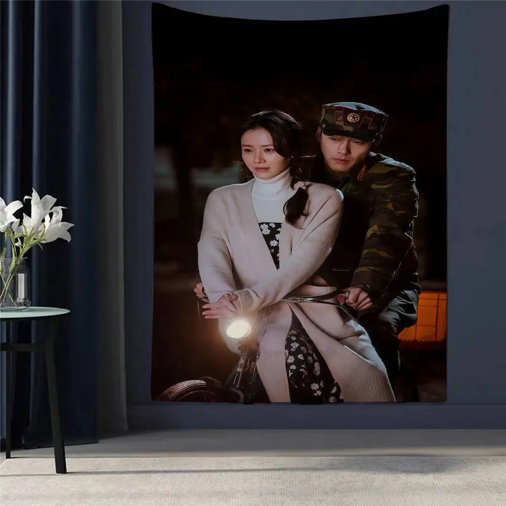 

Korea Drama Crash Landing On You Printed Large Wall Tapestry Hanging Tarot Hippie Wall Rugs Dorm Home Decor