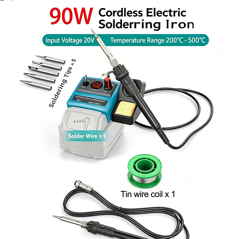 NEW Portable Cordless Soldering Station Lithium Soldering Iron for Makita 18V/20V Li-ion Battery for DIY Projects