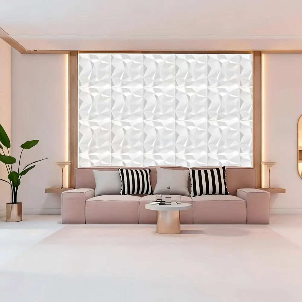 30*30cm 3D Wall Stickers Ceiling Bedroom Wallpaper Room Decor Anti-collision Background Waterproof Peel and Stick Decoration