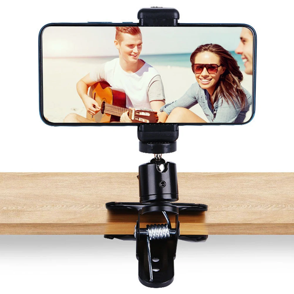 Guitar Head Clip Adjustable Angle Mobile Phone Holder Stand Multifunctional Guitar Head Phone Mount for Home Music Recording