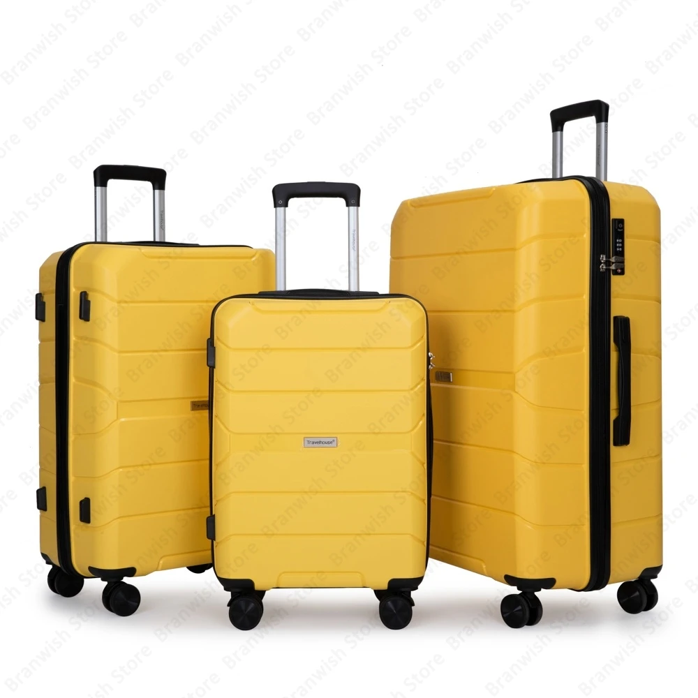 

Hardshell Luggage Set Lightweight 360° Spinner Silent Wheels Suitcase with TSA Lock Durable 3 Piece Travel Luggage 20/24/28 Inch