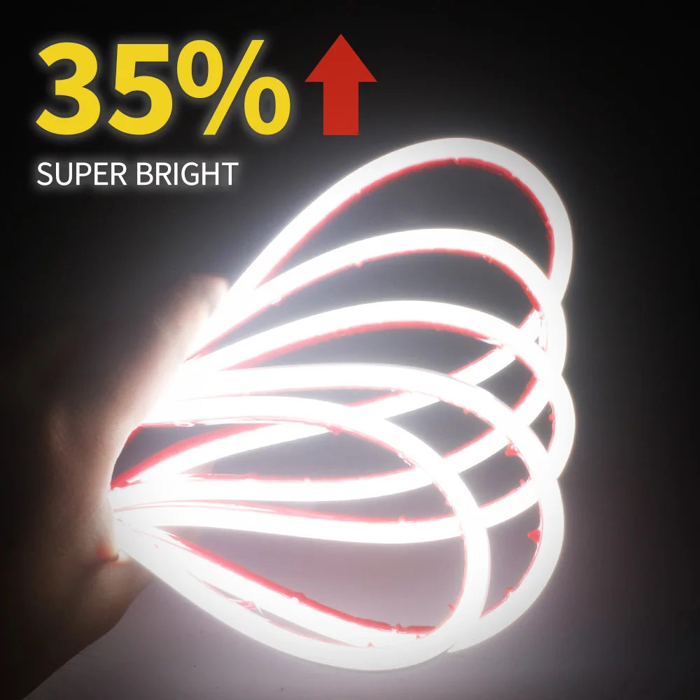 

12V Car Scan Led Decoration Lights Universal Atmosphere Decor Lamp For Car Hood Flexible Daytime Running Light Strips