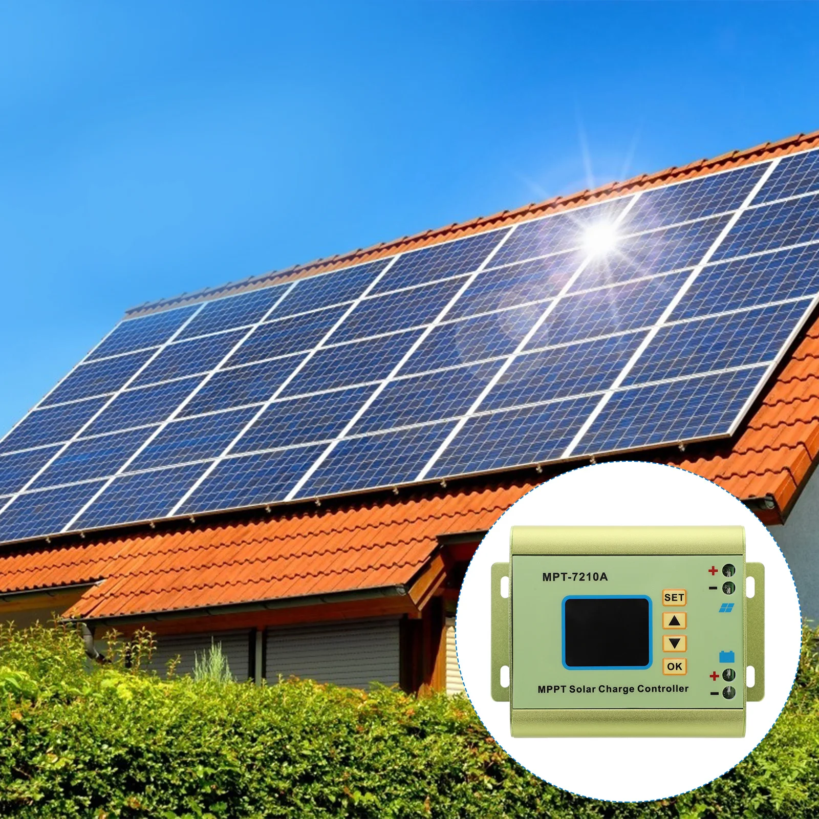 

1Set Solar Charge Controller Mppt LCD Display Solar Panel Regulator Automatic Overload Protection Controller