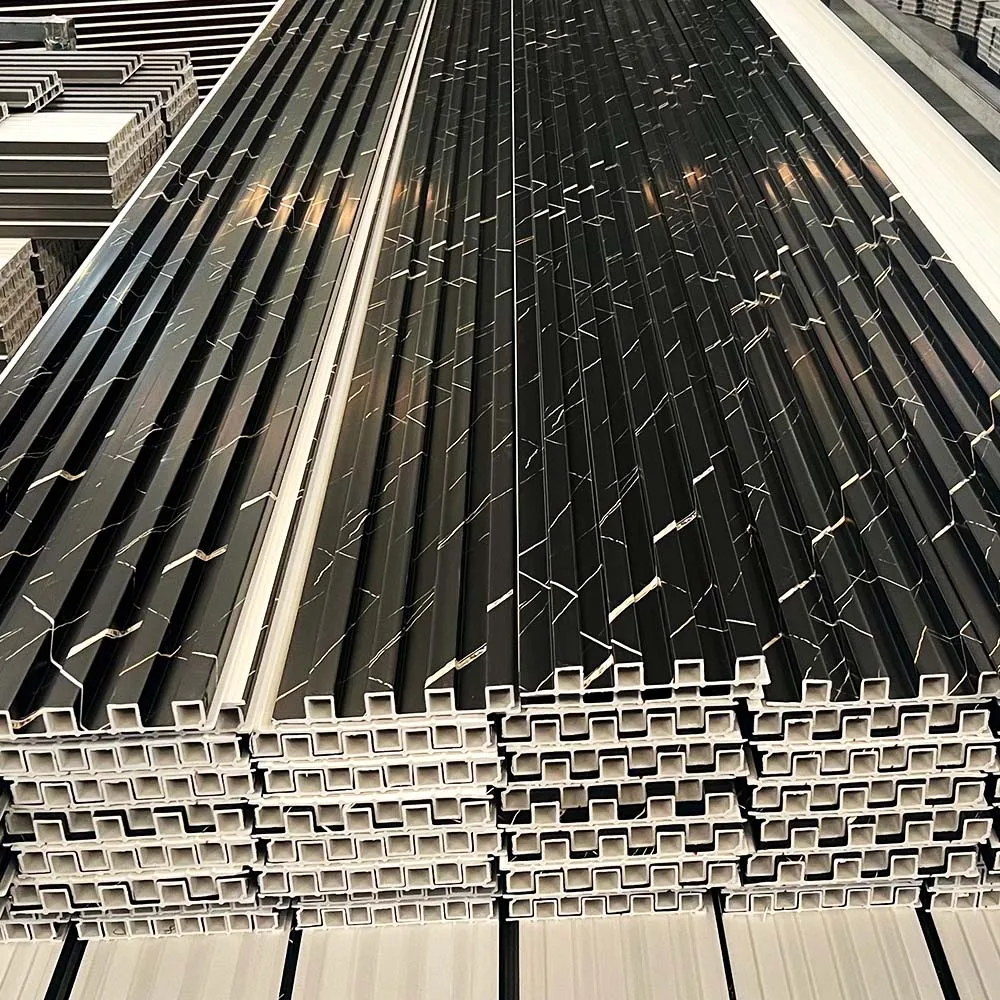 2026 Factory Customized Production Marble Pattern Interior Ceiling Fluted Wpc Wall Panelpromote sales