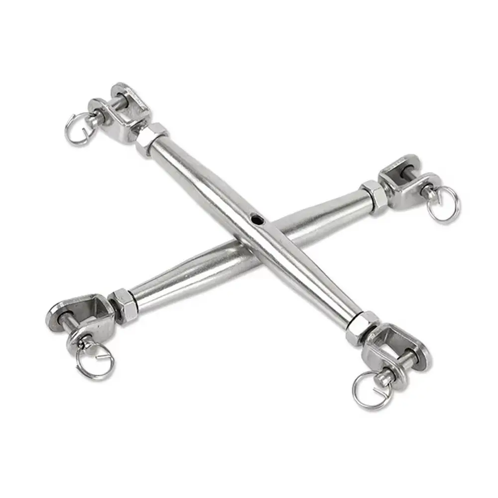 1Pcs M5-M24 Closed Body Turnbuckle Silver 304 Stainless Steel Rigging Screw Rust Resistant Jaw Jaw Stainless Steel Turnbuckle