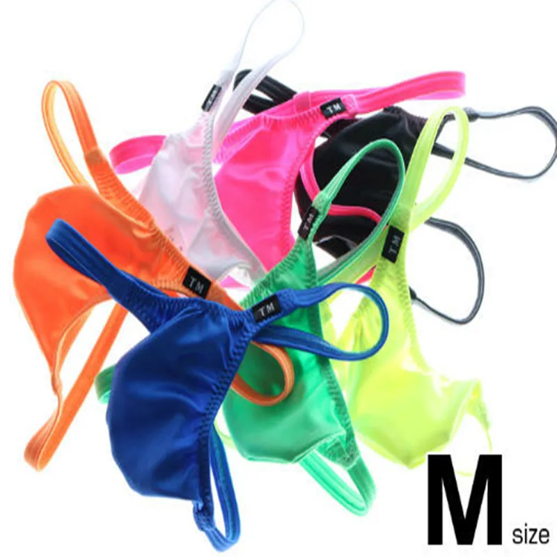 Men's Nylon Single Strap G-String Thong Low Waist Sexy High Elastic Breathable Underwear