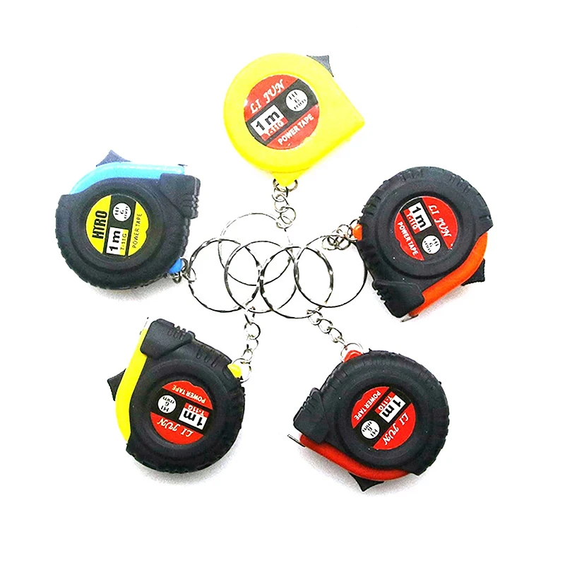 Mini Power Tape Measure Keychain Universal Pull Ruler Metric Tape Measure Retractable 1m Measuring Tape Meter Inch Tailor Tool A