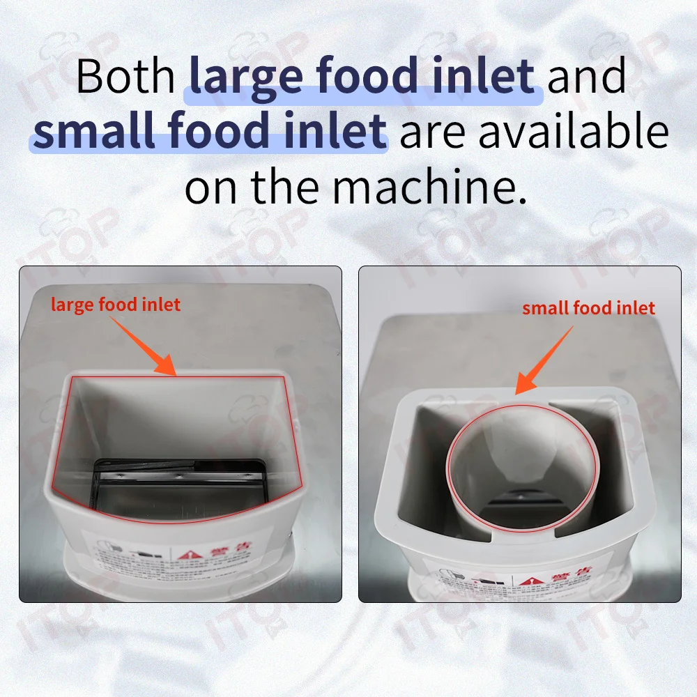 شفرة آلة قطع الخضار * 6، 4 وظائف تقطيع، تقطيع، قطع شريط الموجة، قطع الشريط، مدخل طعام كبير وصغير