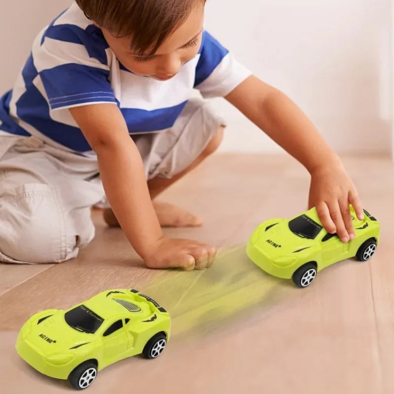 1pcs Plastic Durable Pull Back Racing Cars Inertia Toy Car Cognition Return Vehicles Toy Anti-collision for Kids Children