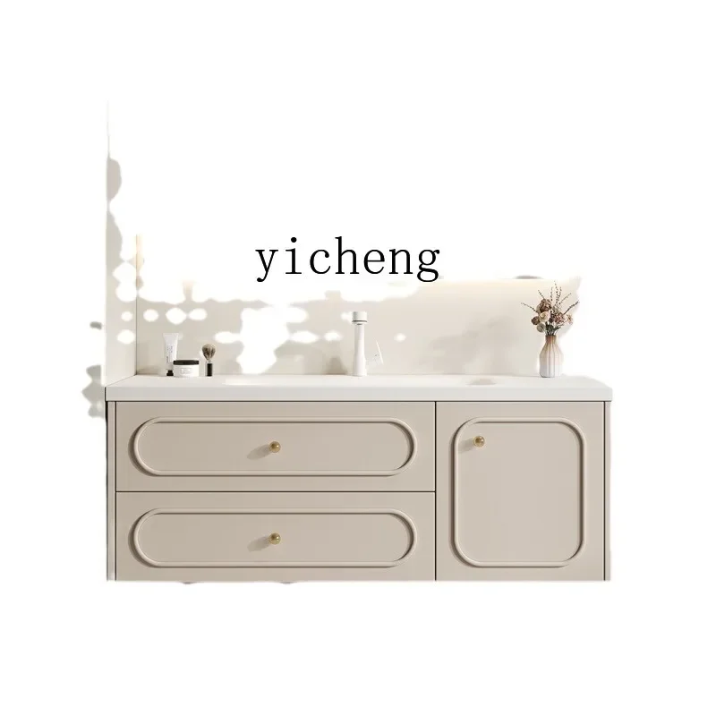 

XL Bathroom Cabinet Combination Resistance Whole Washbin Washstand Stone Plate Ceramic Seamless Washbasin