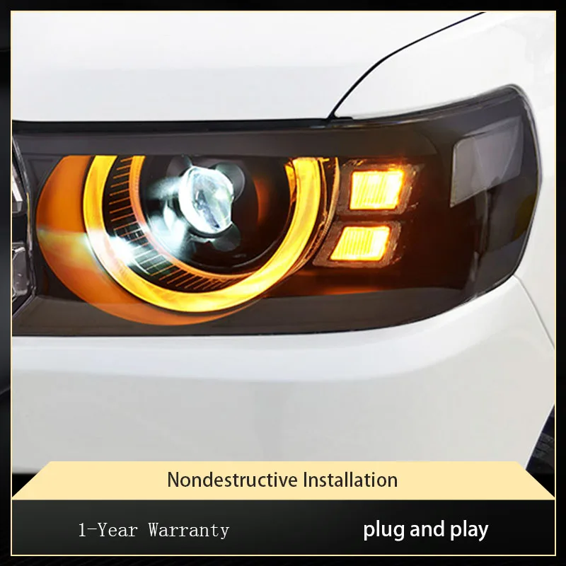 Headlight For Toyota Land Cruiser 2016-2021 Assembly Fashion LED Car Lights Projector Bifocal Lens DRL Signal Lamp Accessories